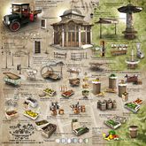 03 - 8f8 - Green Grocers -  Advertising Column RARE