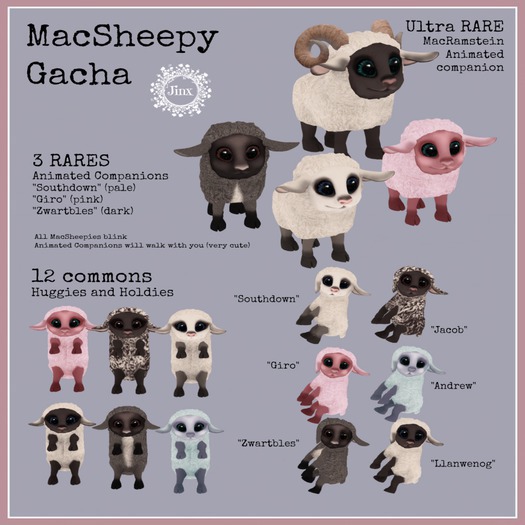 Jinx : MacSheepy Giro Set Companion (RARE) - Holdy - Huggy