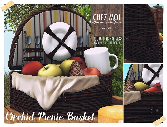 Orchid Picnic Basket ♥ CHEZ MOI