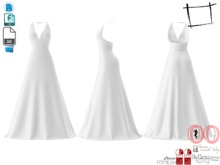 Dae Obj FBX Halter Neck Long Gown With Waist Band Maitreya, Slink, Belleza