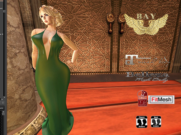 BAY DRES  Deep V L VERDE