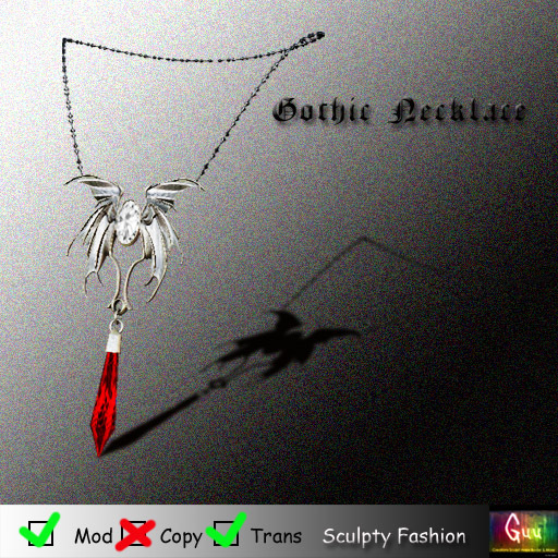 -=((Guu))=- Gothic Necklace [BOXED]  Vampire Sculpt