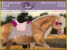 *E* Rigged Rosamunda Saddle Set  [BOXED] RH Shetland Pink
