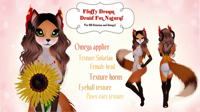 *Fluffy Dream* Solarian Druid Fox Natural OMEGA Ready! [UPDATED]