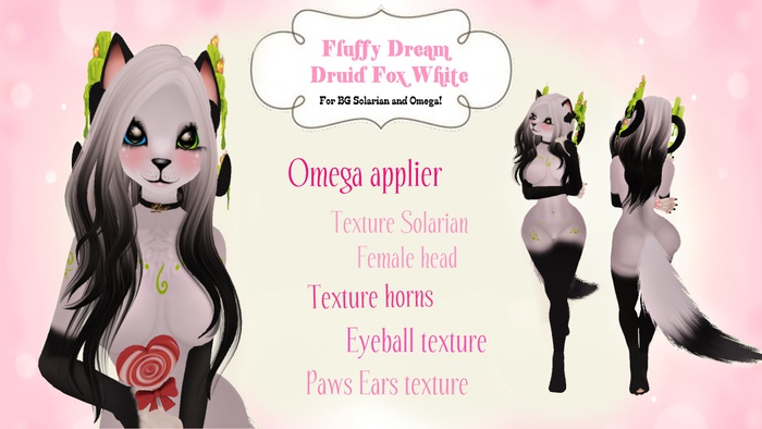 *Fluffy Dream* Solarian Druid Fox White OMERA Ready! [UPDATED]