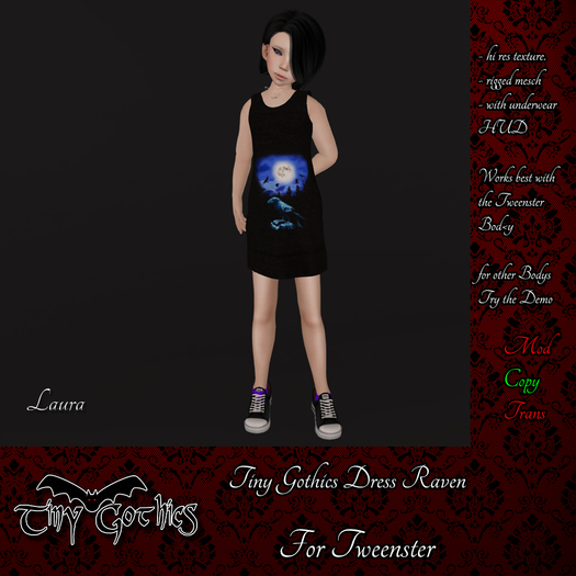 Tiny Gothics Tweenster Dress Raven