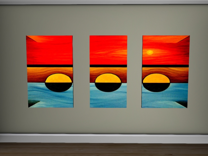 Mesh Geometric Sun Art