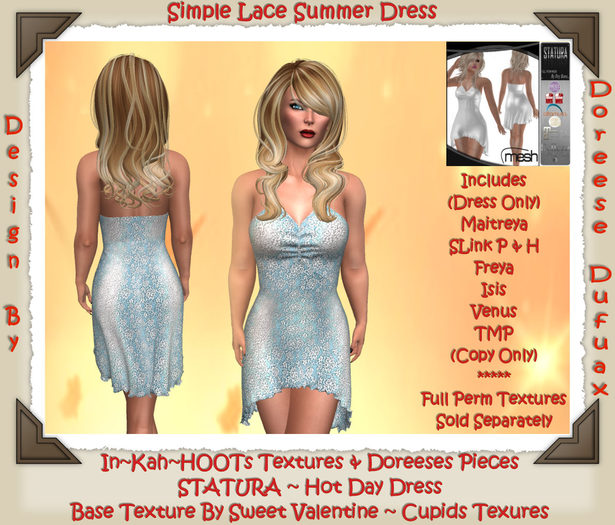 HOT DAY DRESS LT BLUE BOX