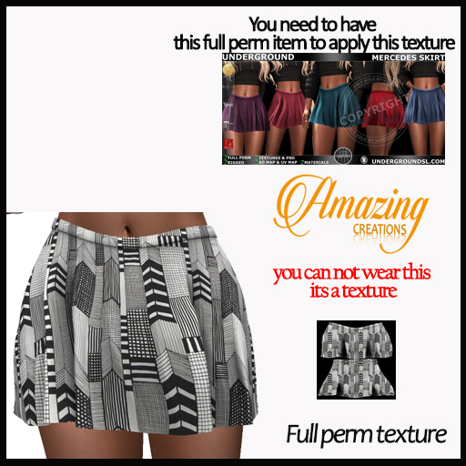 AmAzINg CrEaTiOnS Full Perm Texture- MERCEDES SKIRT-9