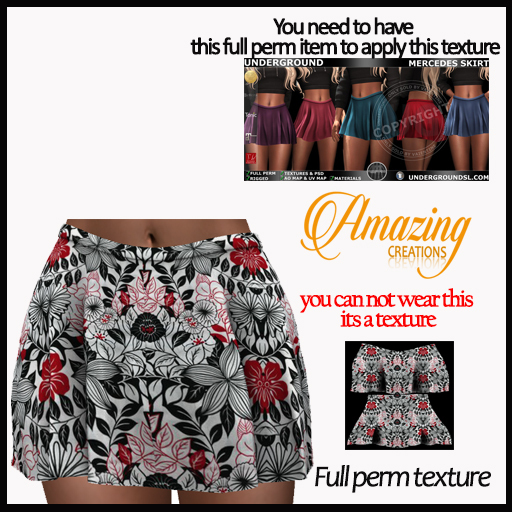 AmAzINg CrEaTiOnS Full Perm Texture- MERCEDES SKIRT-14