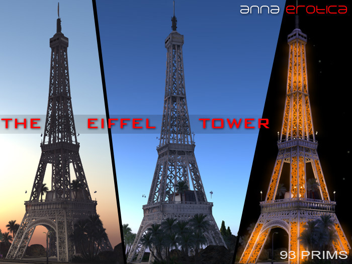 Second Life Marketplace - Anna Erotica - The Eiffel Tower!