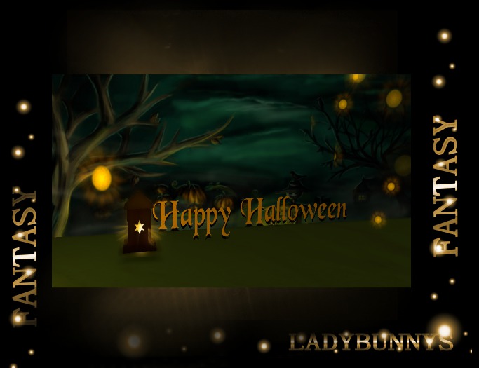 ~Hauntingly Halloween~Halloween Sign With Lantern+auto sim light+