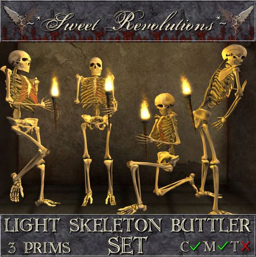 ~*SR*~ Light Skeleton Buttler ~ Set cm Box