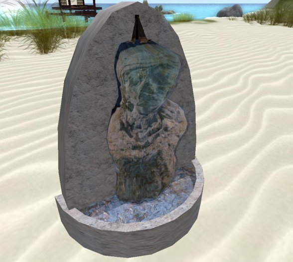 Noseless Statue fountain
