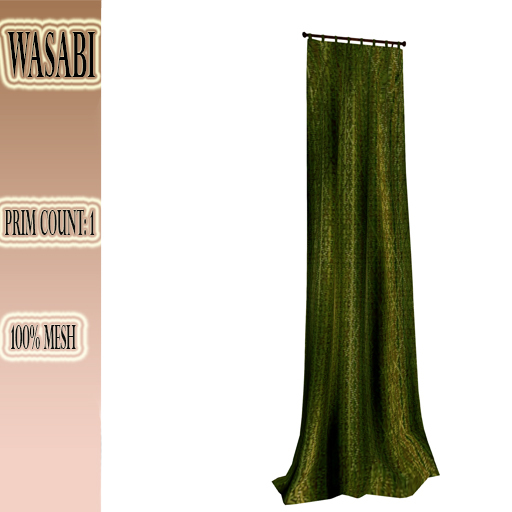 Curtain "Green brocade"