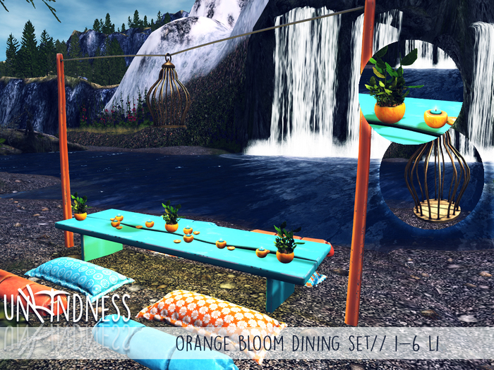 uk - Orange Bloom Dining Set