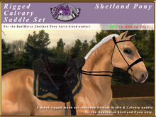 *E* Rigged Calvary Saddle Set  [BOXED] RH Shetland