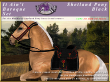 *E* It Ain't Baroque Saddle Set [BOXED] RH Shetland Black