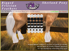 *E*  Rigged Friesian Feather Set  [BOXED] RH Shetland