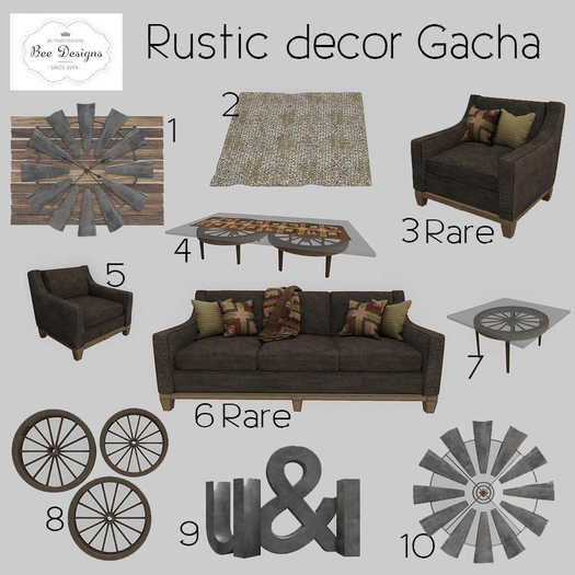 Bee designs Rustic decor Gacha 10