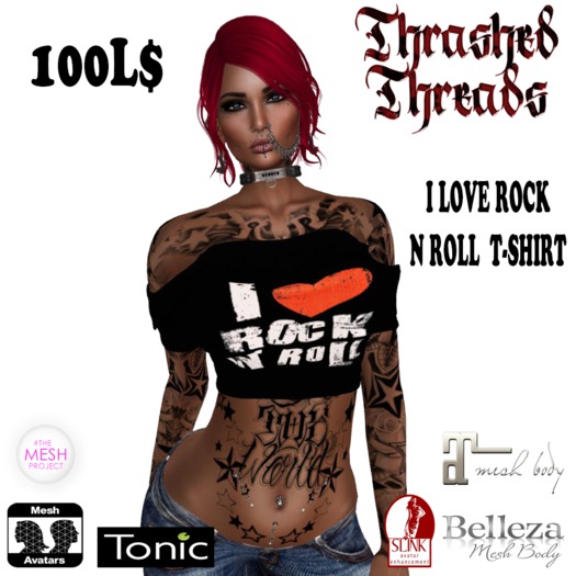 [TT] I LOVE ROCK N ROLL TSHIRT (ADD & CLICK TO UNPACK))