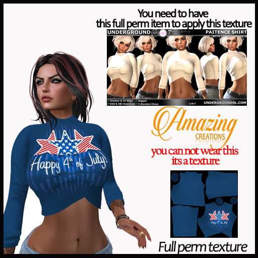 AmAzINg CrEaTiOnS Full Perm Texture- PAITENCE SHIRT-9