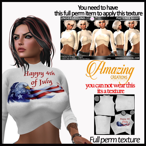 AmAzINg CrEaTiOnS Full Perm Texture-  PAITENCE SHIRT-10