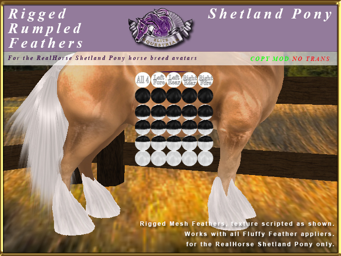 *E* Rigged Rumpled Feather Set  [BOXED] RH Shetland