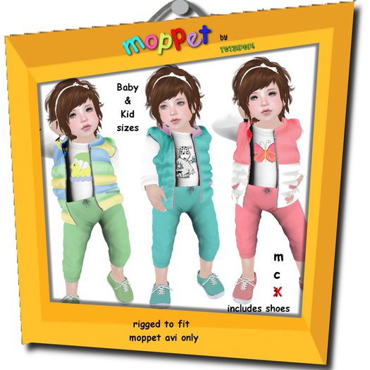 Moppet Puffer Vest Casual Capri  Set