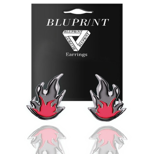 Blupr/nt - "Flame" Earring (Silver)