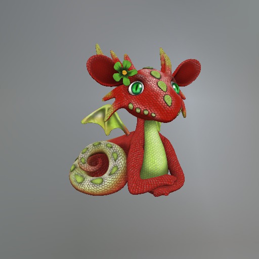 Red Flower Dragon Mesh Tip Jar box