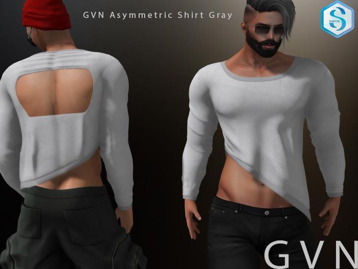 GVN SIGNATURE ASYMMETRIC SHIRT GRAY