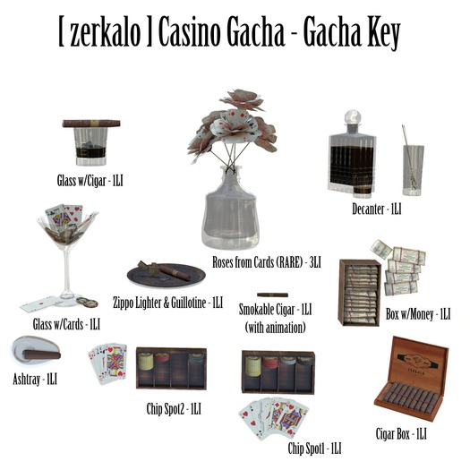 [ zerkalo ] Casino Gacha - Roses from Cards (RARE)