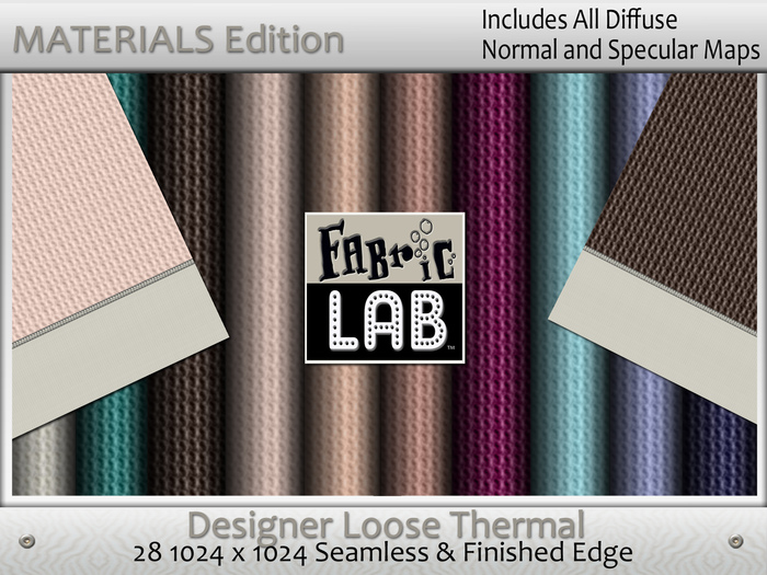 Second Life Marketplace - Fabric Lab ME Designer Loose Thermal Texture ...