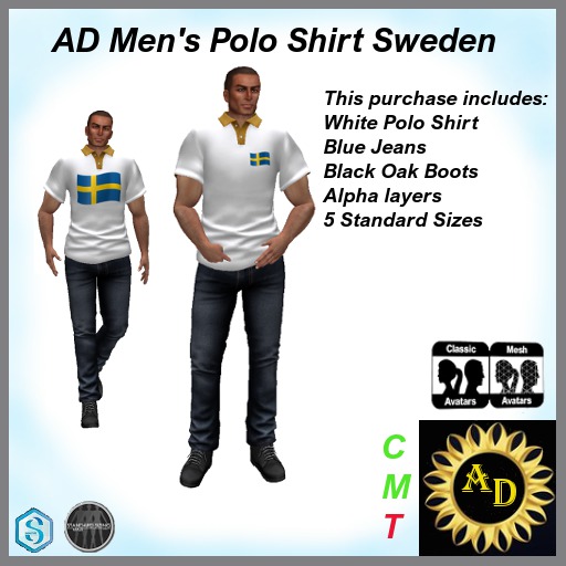 AD Men's Polo Shirt Sweden - Boxed