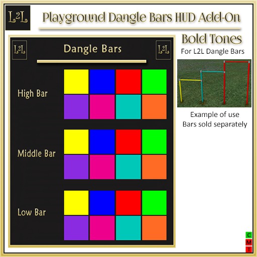 L2L Playground Set - Dangle Bars Add-On Bold Tones