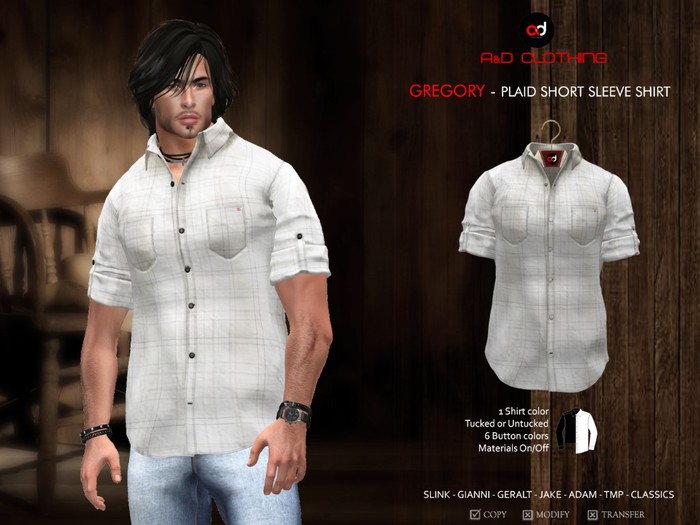 A&D Clothing - Shirt -Gregory- Ivory