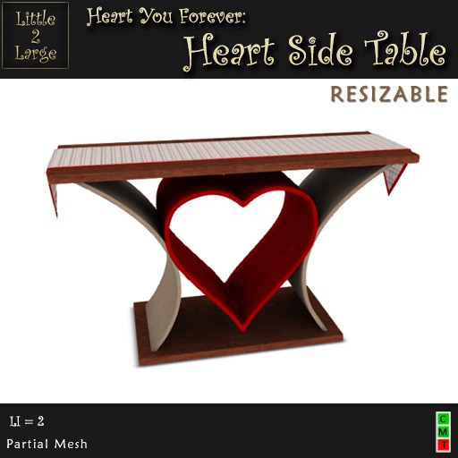 L2L Heart You Forever - Heart Side Table