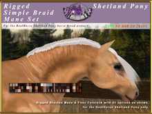 *E* Simple Braid Mane Set  [BOXED] RH Shetland