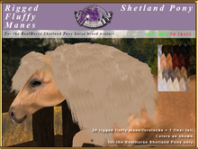 *E* Rigged Fluffy Mane Set  [BOXED] RH Shetland - All Colors
