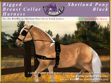*E* Rigged Breast Collar Harness [BOXED] RH Shetland Black