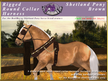 *E* Rigged Round Collar Harness  [BOXED] RH Shetland  Brown