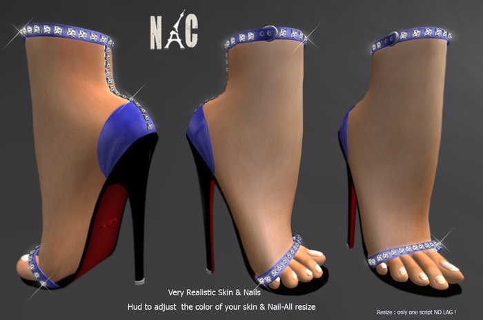 Stars Sandals Leather Blue