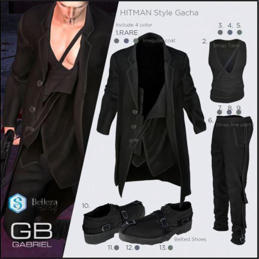 .::GB: Hitman Style FULL SET RARE / 12 COMMON BELLEZA