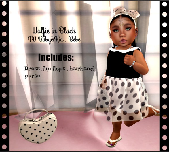 TotsiTwins Wolfie Dress -Black-Boxed