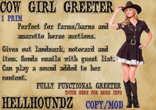 CowGirl greeter - COPY/MOD - Fully functional greeter