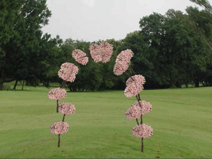 PLANT Garden Arch Spring Pink Splendor Roses & Daisies 1 Prim Sculpty Multiface CY Trellis FF40