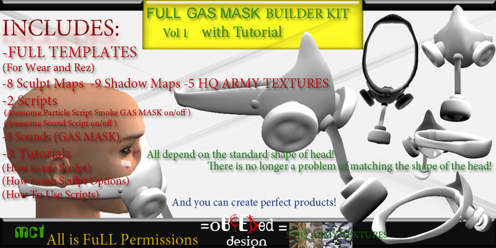 FULLY GAS MASK BUILDER KIT vol-1 by oBCEDed==Design
