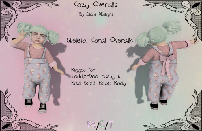 [ED] Skeletal Coral Overalls