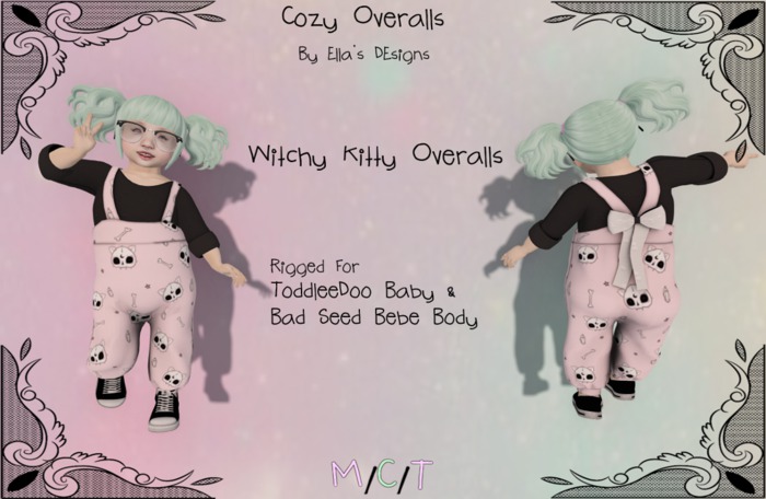 [ED] Witchy Kitty Overalls